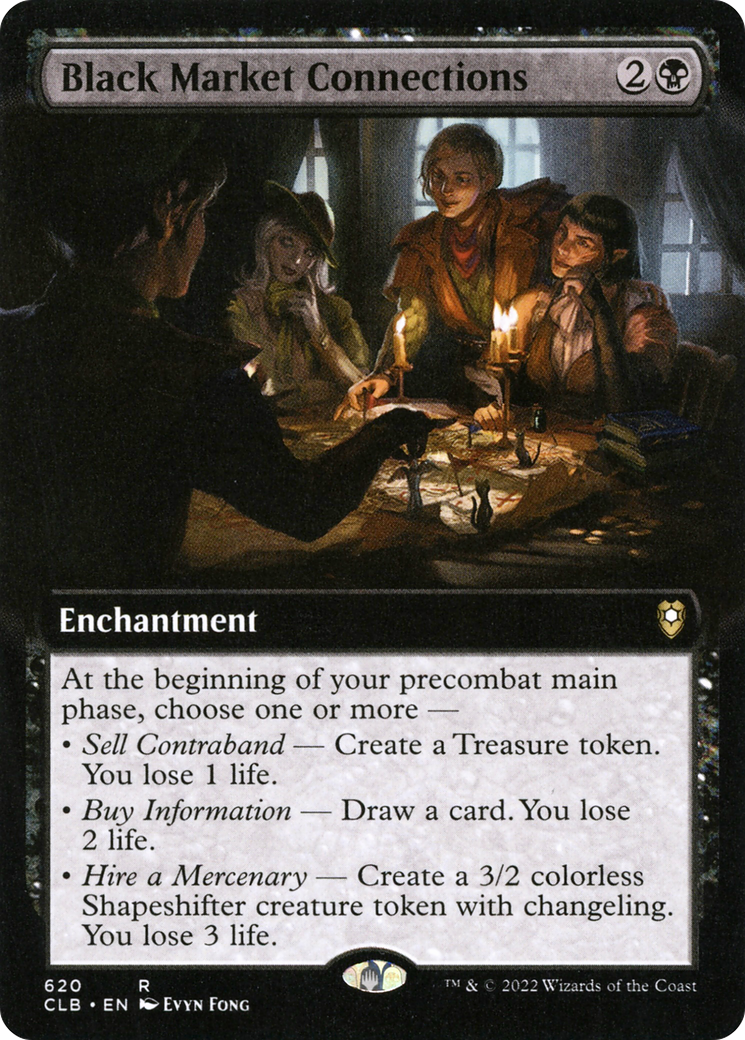 {R} Black Market Connections (Extended Art) [Commander Legends: Battle for Baldur's Gate][CLB 620]