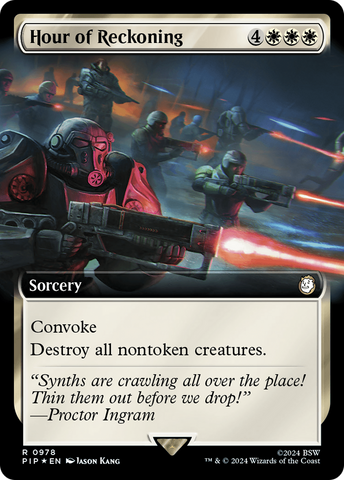 {R} Hour of Reckoning (Extended Art) (Surge Foil) [Fallout][PIP 978]