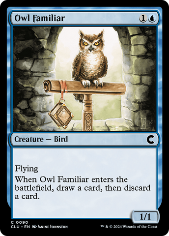 {C} Owl Familiar [Ravnica: Clue Edition][CLU 090]