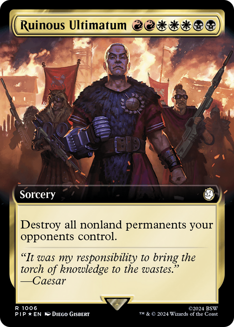 {R} Ruinous Ultimatum (Extended Art) (Surge Foil) [Fallout][PIP 1006]