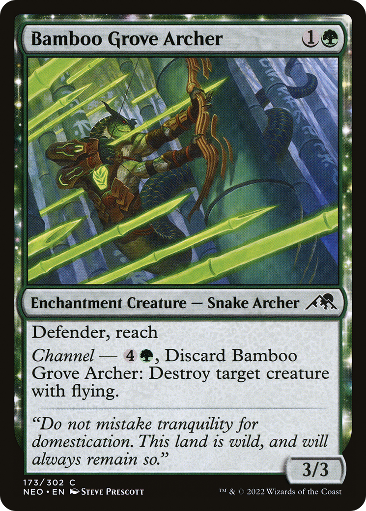 {C} Bamboo Grove Archer [Kamigawa: Neon Dynasty][NEO 173]