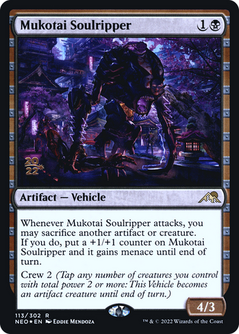 {R} Mukotai Soulripper [Kamigawa: Neon Dynasty Prerelease Promos][PR NEO 113]