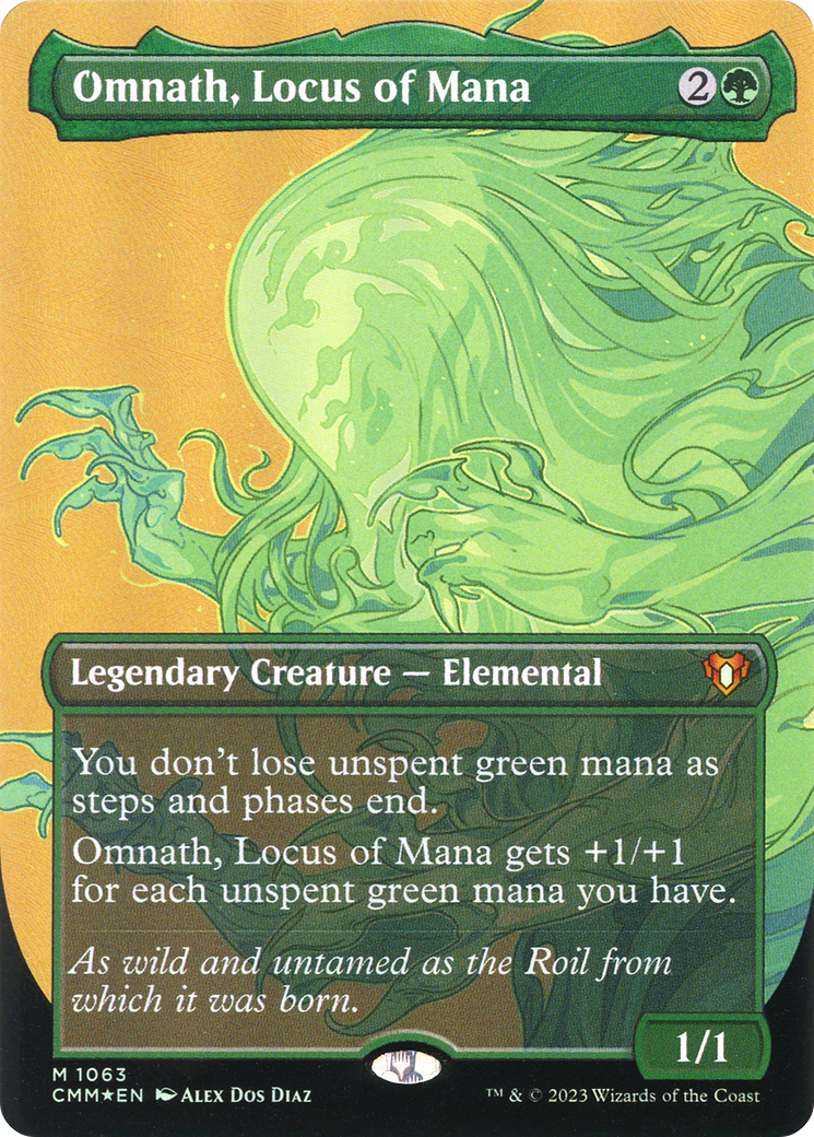{R} Omnath, Locus of Mana (Borderless Textured Foil Frame Break) [Commander Masters][CMM 1063]