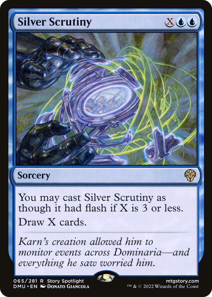 {R} Silver Scrutiny [Dominaria United][DMU 065] - Misty Mountain Games