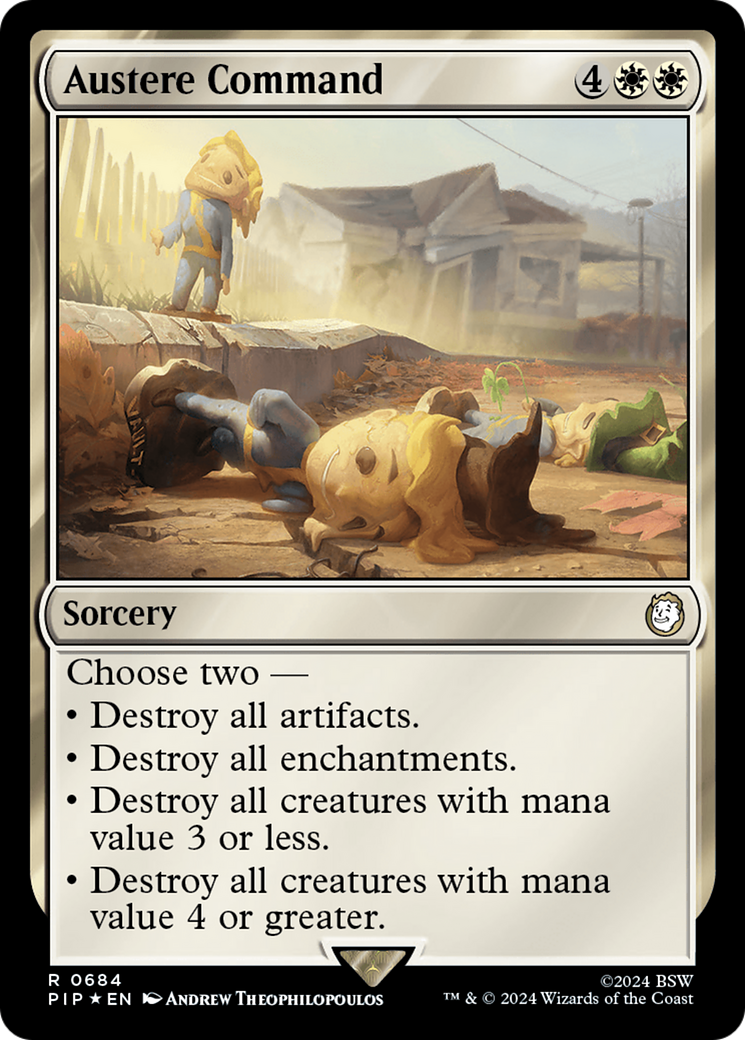 {R} Austere Command (Surge Foil) [Fallout][PIP 684]