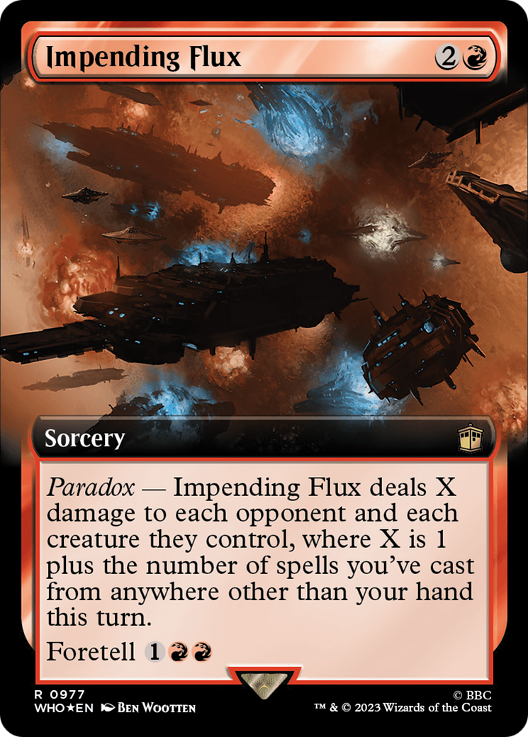 {R} Impending Flux (Extended Art) (Surge Foil) [Doctor Who][WHO 977]