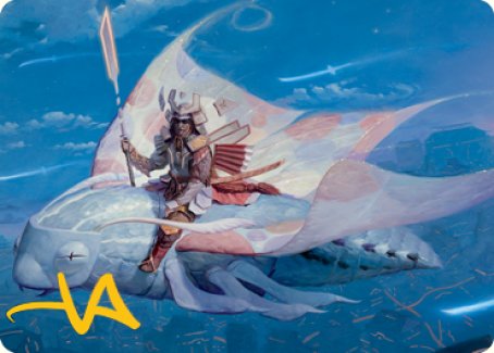 {A} Sky-Blessed Samurai Art Card (Gold-Stamped Signature) [Kamigawa: Neon Dynasty Art Series][GS ANEO 019]
