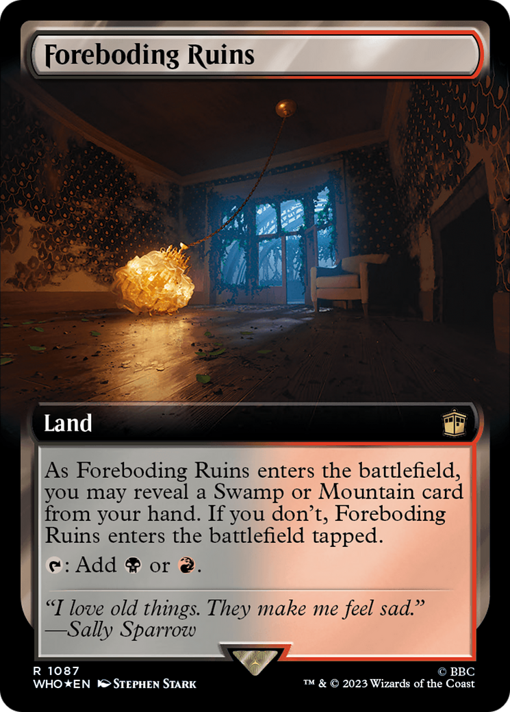 {R} Foreboding Ruins (Extended Art) (Surge Foil) [Doctor Who][WHO 1087]
