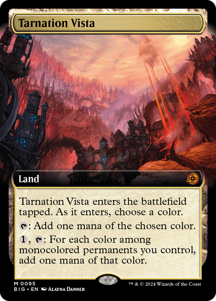 {@R} Tarnation Vista (Extended Art) [Outlaws of Thunder Junction: The Big Score][BIG 095]