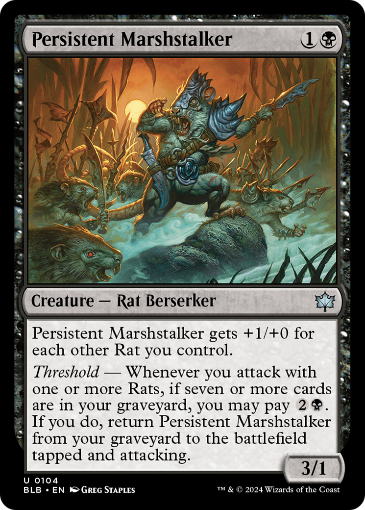 {@C} Persistent Marshstalker [Bloomburrow][BLB 104]