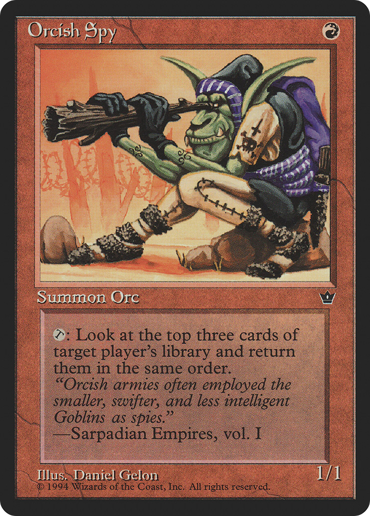 {C} Orcish Spy (Daniel Gelon) [Fallen Empires][FEM 61B]