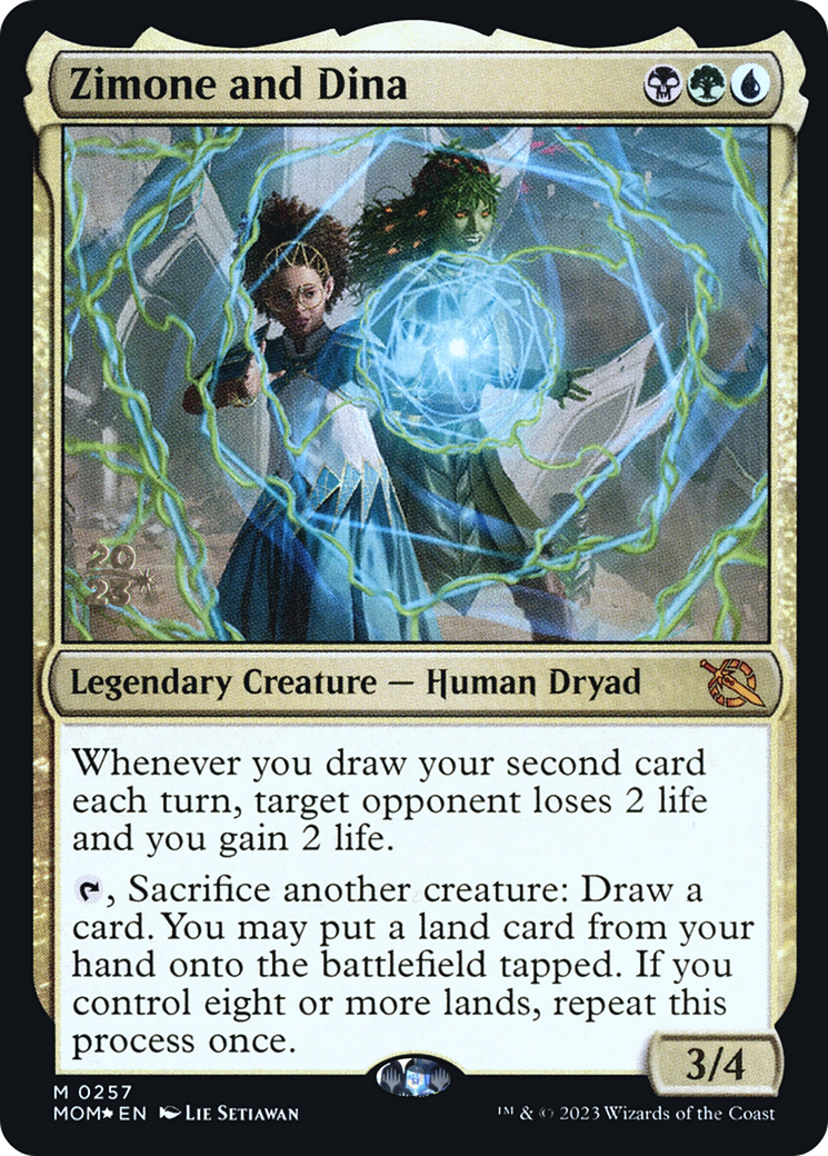 {R} Zimone and Dina [March of the Machine Prerelease Promos][PR MOM 257]