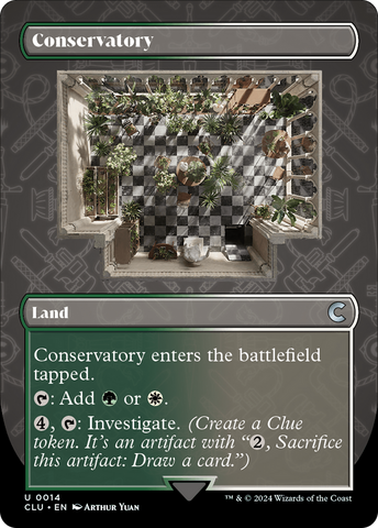 {C} Conservatory (Borderless) [Ravnica: Clue Edition][CLU 014]