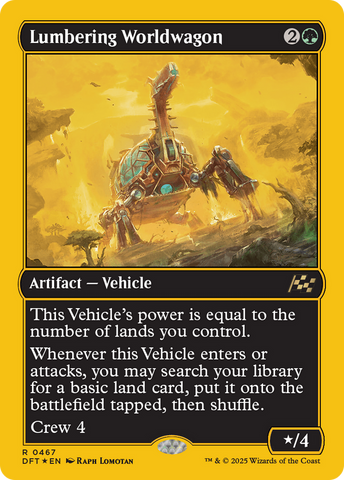 {@R} Lumbering Worldwagon (First-Place Foil) [Aetherdrift][DFT 467]