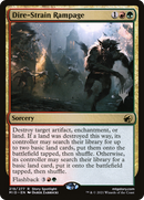 {R} Dire-Strain Rampage (Promo Pack) [Innistrad: Midnight Hunt Promo Pack][PP MID 219]