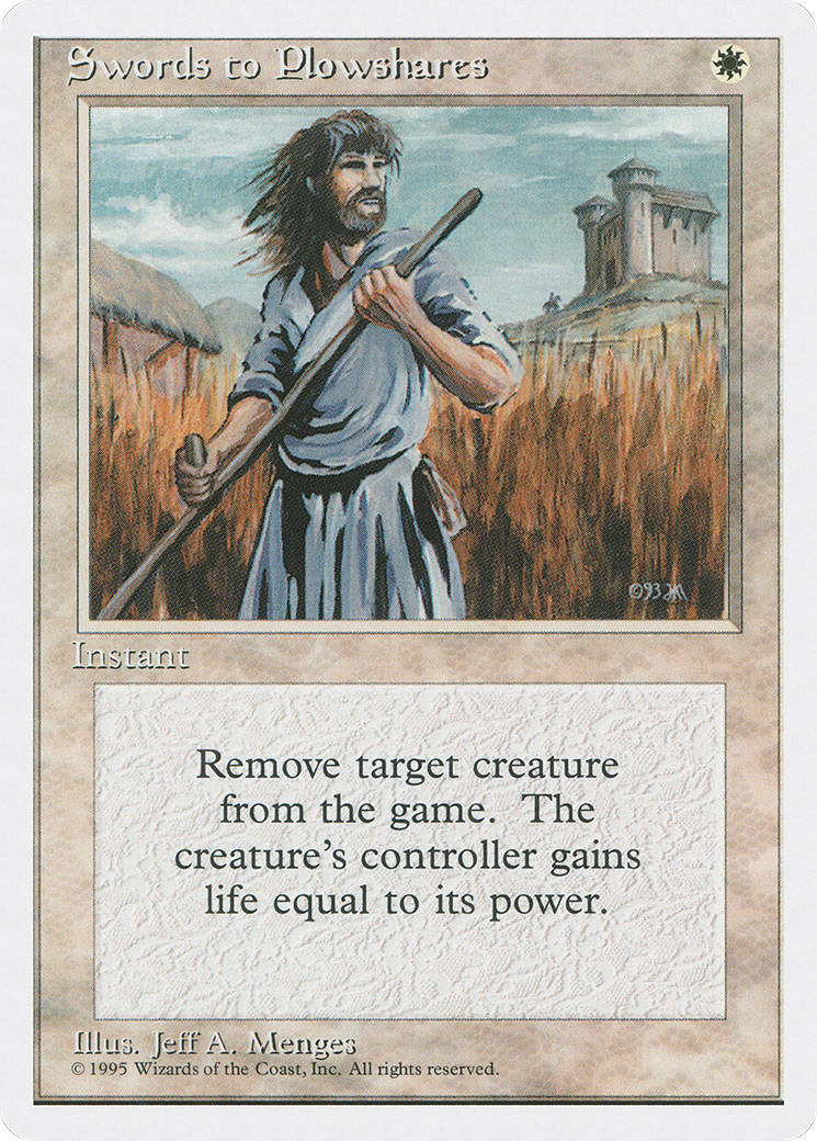 {C} Swords to Plowshares [Fourth Edition][4ED 052] - Misty Mountain Games