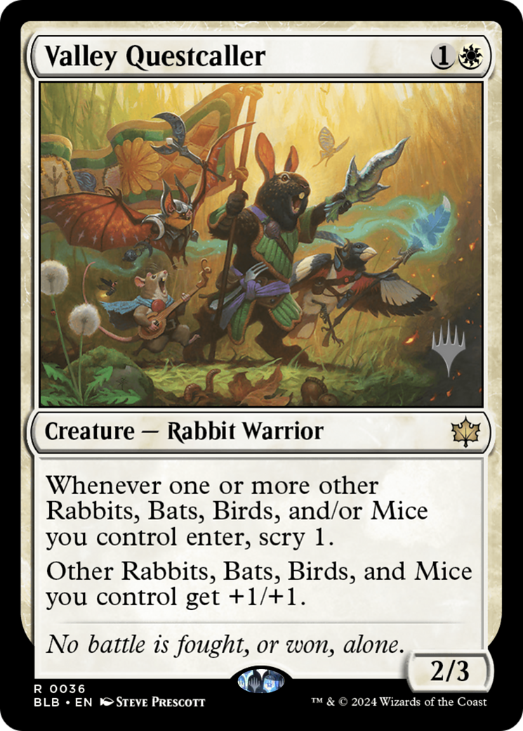 {@R} Valley Questcaller (Promo Pack) [Bloomburrow Promos][PP BLB 036]