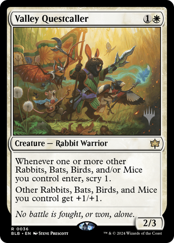 {@R} Valley Questcaller (Promo Pack) [Bloomburrow Promos][PP BLB 036]