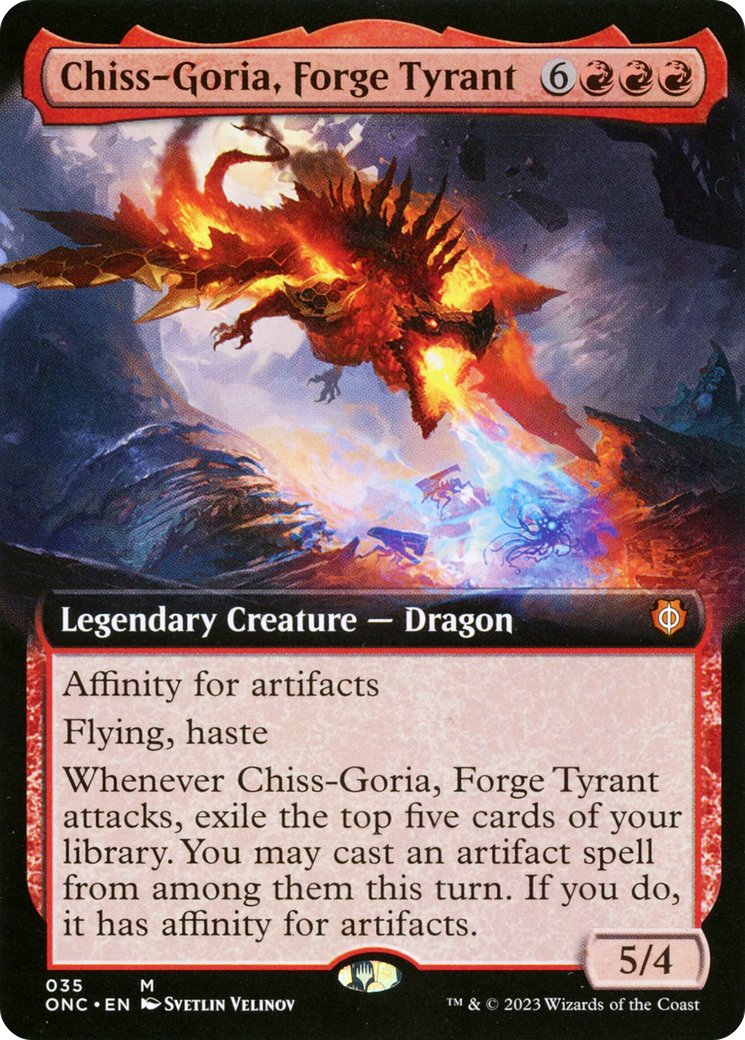 {R} Chiss-Goria, Forge Tyrant (Extended Art) [Phyrexia: All Will Be One Commander][ONC 035]