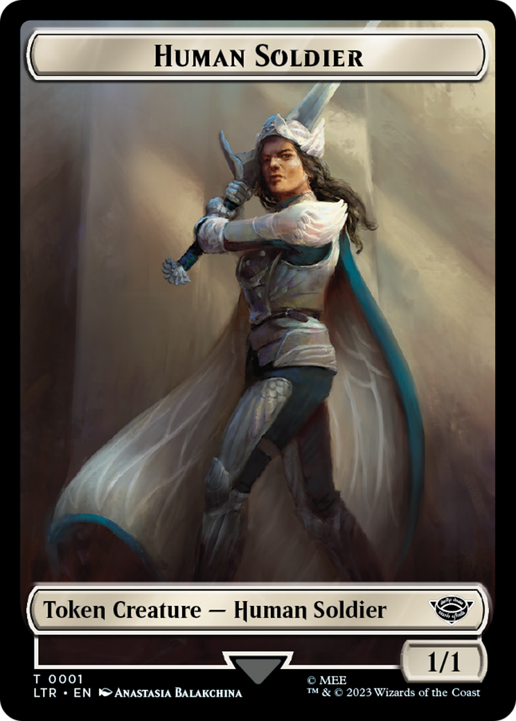 {T} Food (11) // Human Soldier (01) Double-Sided Token [The Lord of the Rings: Tales of Middle-Earth Tokens][TLTR 11//1]