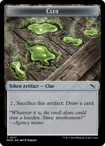 {T} Clue (0017) // A 0044 Double-Sided Token [Murders at Karlov Manor Tokens][TMKM 17//44]