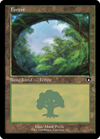 {B} Forest (451) (Retro) [Commander Masters][CMM 451]