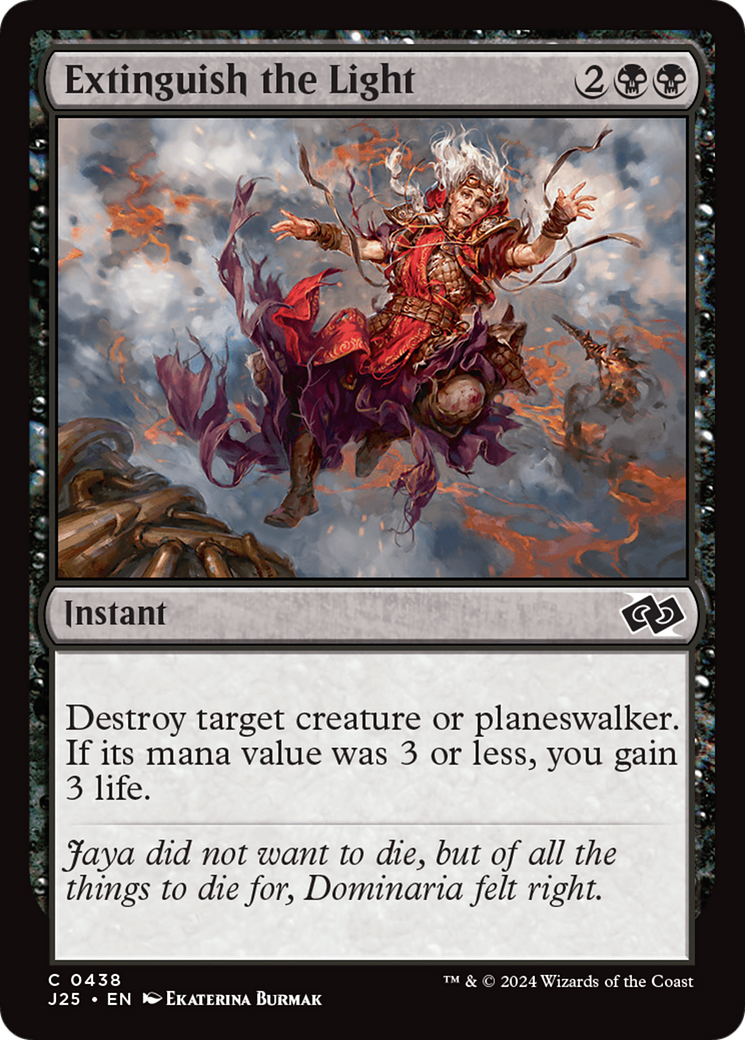 {C} Extinguish the Light [Foundations Jumpstart][J25 438]