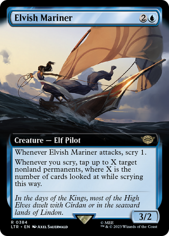 {R} Elvish Mariner (Extended Art) [The Lord of the Rings: Tales of Middle-Earth][LTR 384]