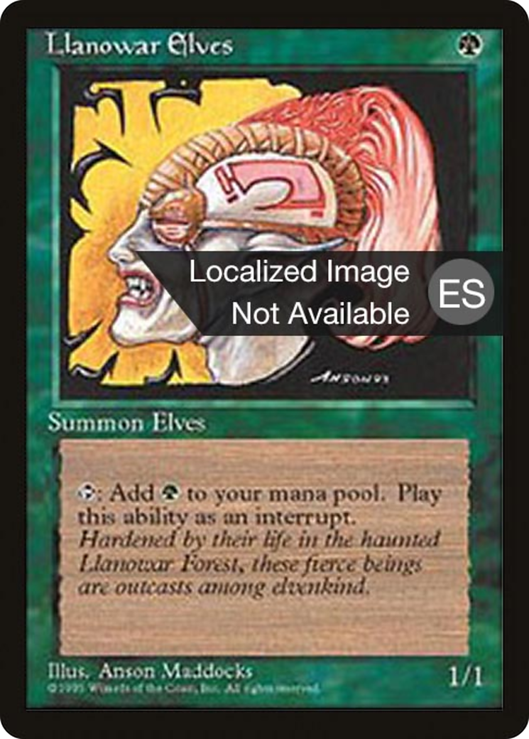 {F} Llanowar Elves [Fourth Edition (Foreign Black Border)][FBB 4ED 261]