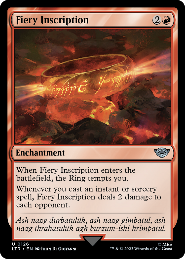 {C} Fiery Inscription [The Lord of the Rings: Tales of Middle-Earth][LTR 126]
