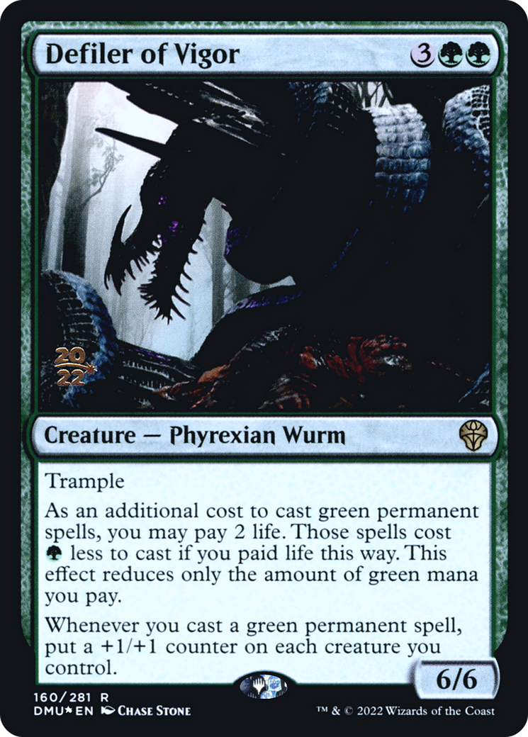 {R} Defiler of Vigor [Dominaria United Prerelease Promos][PR DMU 160]