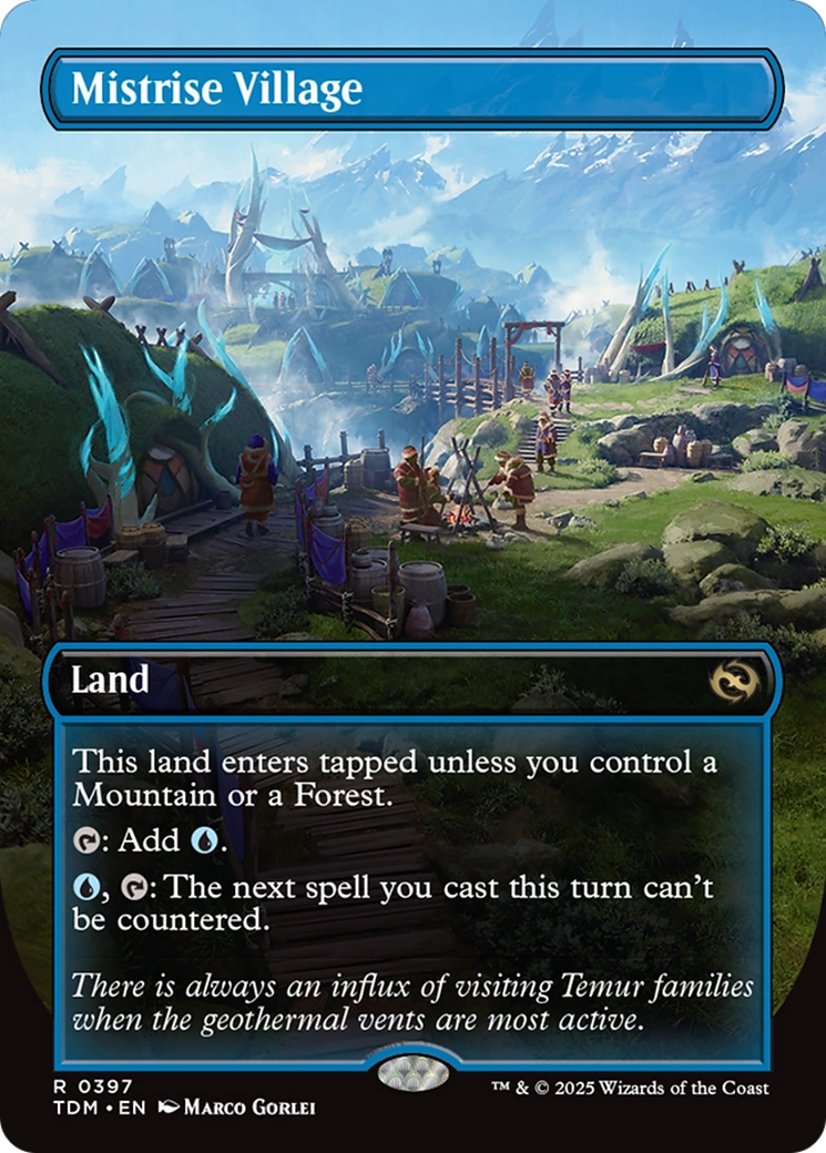 {@R} Mistrise Village (Borderless) [Tarkir: Dragonstorm][TDM 397]