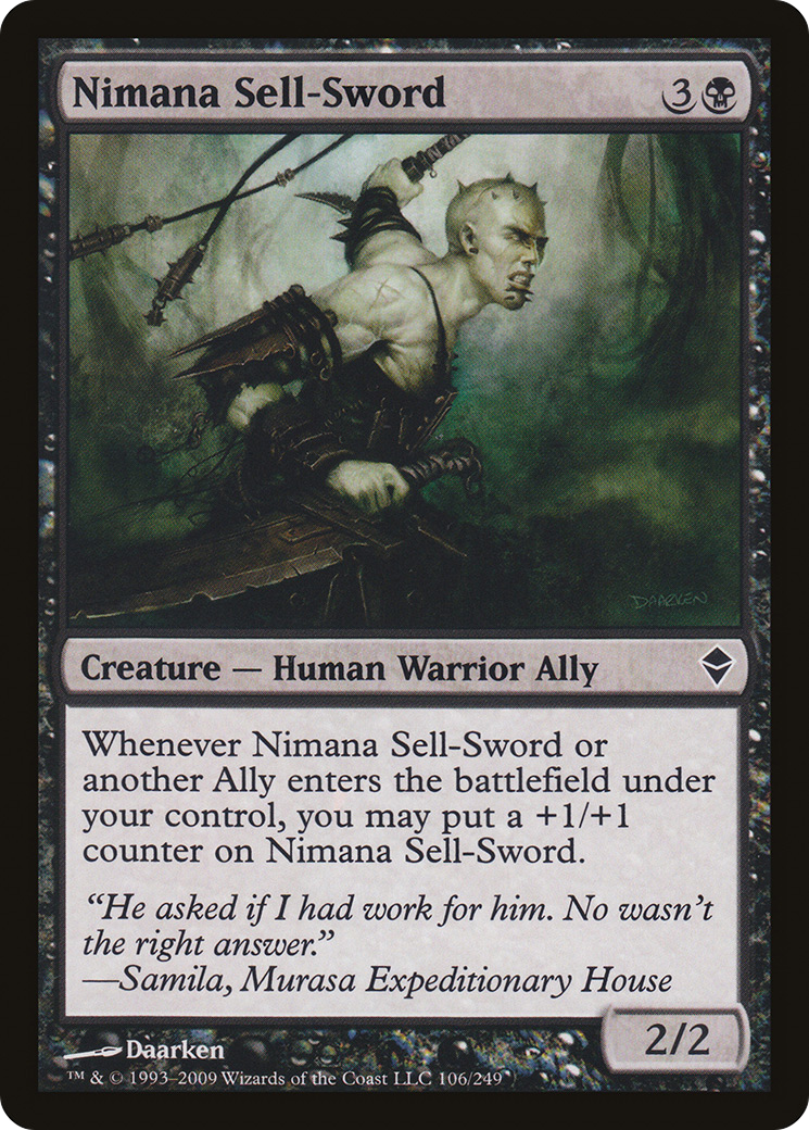 {C} Nimana Sell-Sword [Zendikar][ZEN 106]