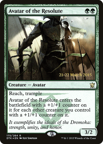 {R} Avatar of the Resolute [Dragons of Tarkir Prerelease Promos][PR DTK 175]