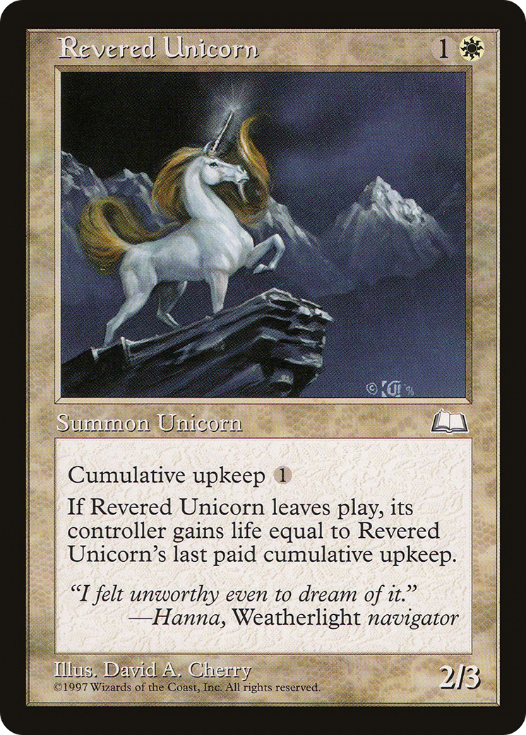 {C} Revered Unicorn [Weatherlight][WTH 023]