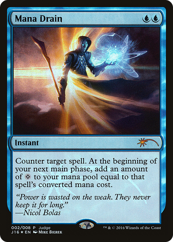 {R} Mana Drain [Judge Gift Cards 2016][PA J16 002]