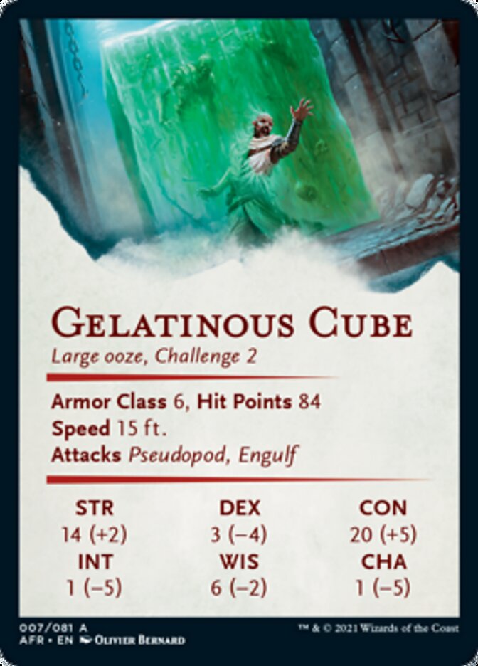 {A} Gelatinous Cube Art Card [Dungeons & Dragons: Adventures in the Forgotten Realms Art Series][AAFR 007]