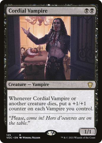 {R} Cordial Vampire [Innistrad: Crimson Vow Commander][VOC 125]