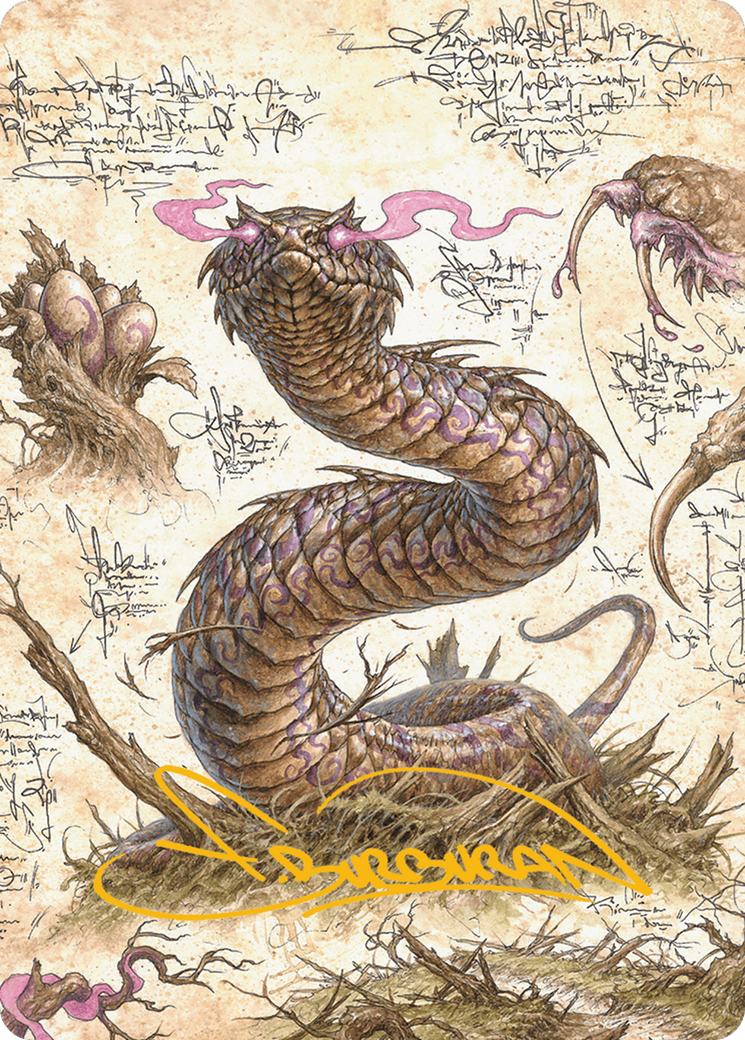 {A} Rottenmouth Viper Art Card (Gold-Stamped Signature) [Bloomburrow Art Series][GS ABLB 036]