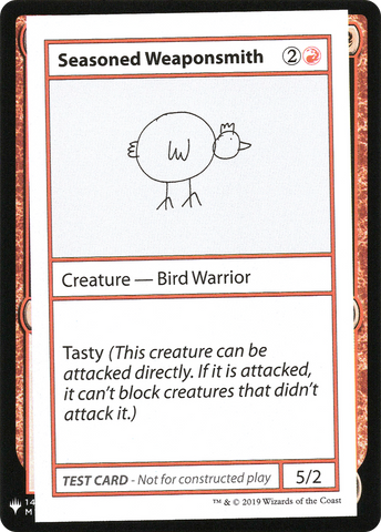 {R} Seasoned Weaponsmith [Mystery Booster Playtest Cards][CON CMB1 063]