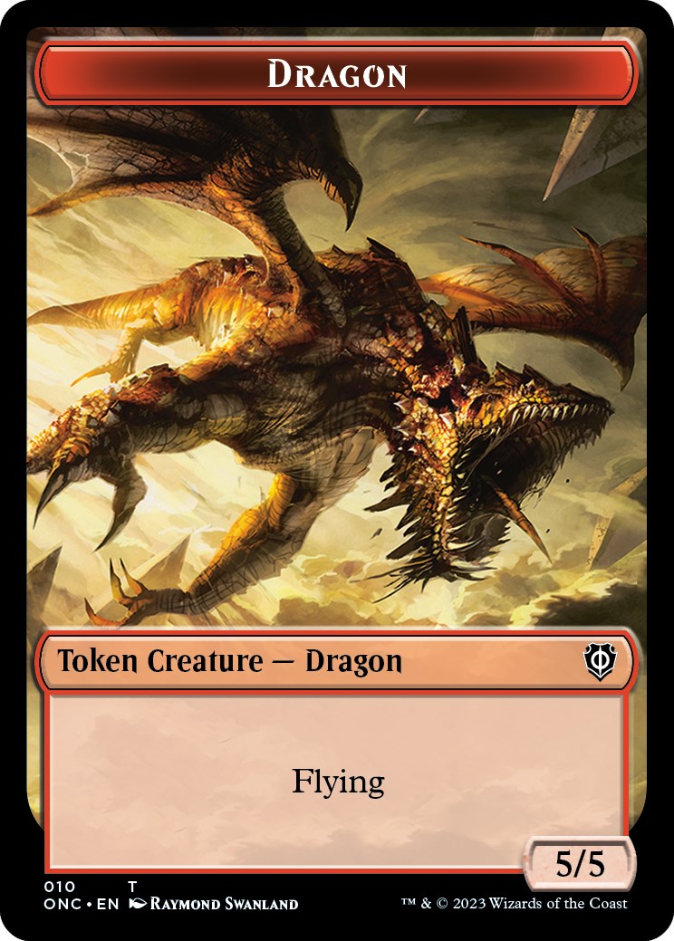 {T} Kobolds of Kher Keep // Dragon Double-Sided Token [Phyrexia: All Will Be One Commander][TONC 12//10]