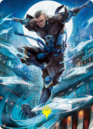 {A} Kaito Shizuki 1 Art Card (Gold-Stamped Signature) [Kamigawa: Neon Dynasty Art Series][GS ANEO 070]