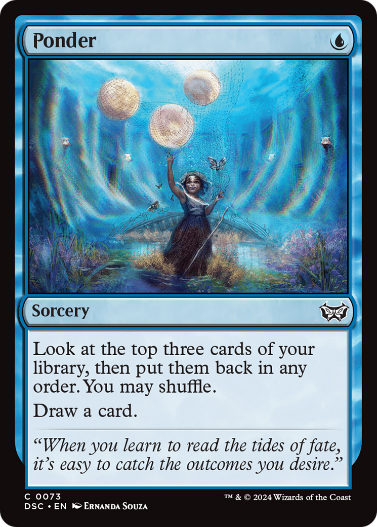 {C} Ponder [Duskmourn: House of Horror Commander][DSC 073]