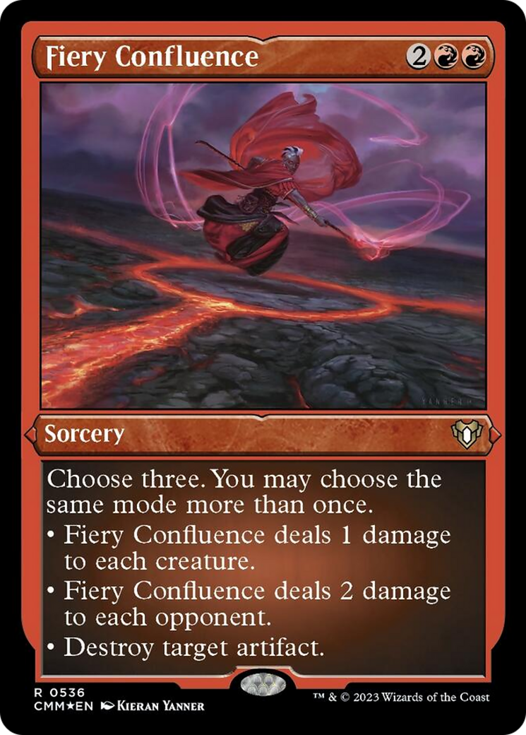 {R} Fiery Confluence (Foil Etched) [Commander Masters][CMM 536]