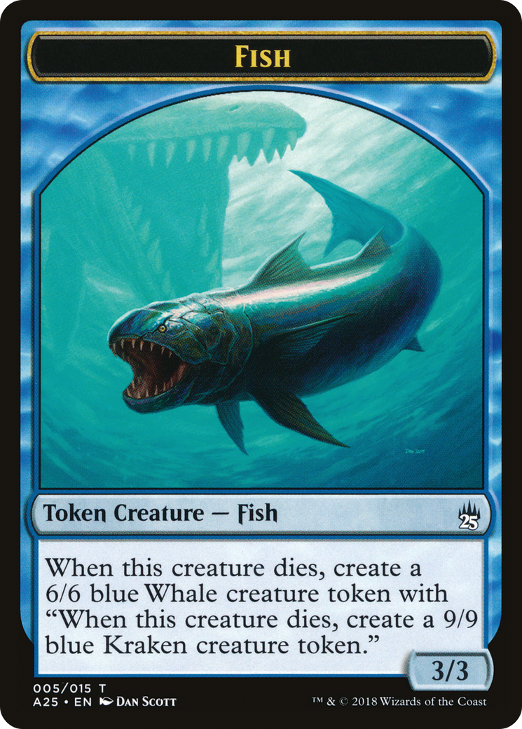 {T} Fish // Kraken Double-sided Token [Masters 25 Tokens][TA25 005]