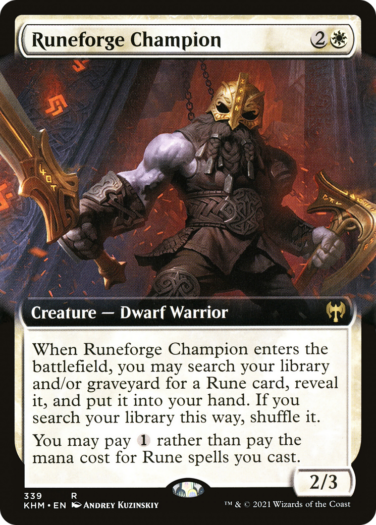{R} Runeforge Champion (Extended Art) [Kaldheim][KHM 339]