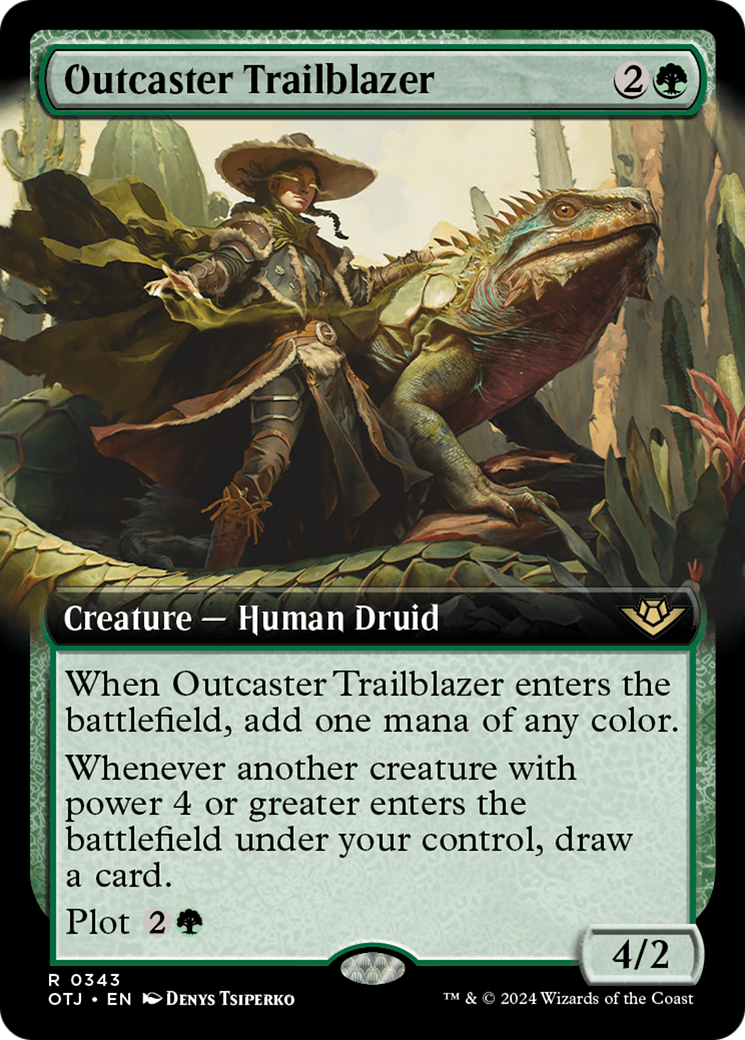 {@R} Outcaster Trailblazer (Extended Art) [Outlaws of Thunder Junction][OTJ 343]
