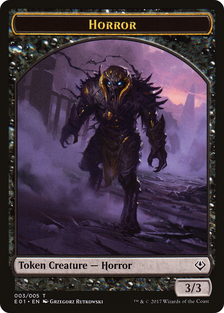 {T} Horror Token [Archenemy: Nicol Bolas Tokens][TE01 003]
