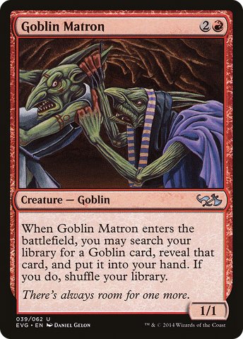 {C} Goblin Matron (Elves vs. Goblins) [Duel Decks Anthology][EVG 039]