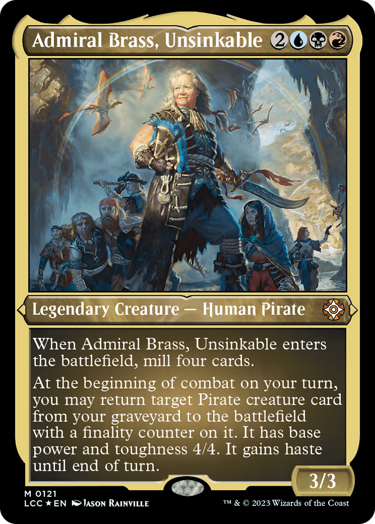{R} Admiral Brass, Unsinkable (Display Commander) [The Lost Caverns of Ixalan Commander][LCC 121]